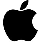 Black Apple Logo Transparent background template