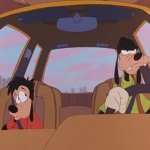 Goofy and Max in the Car