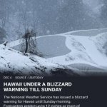 Hawaii Blizzard December 4th, 2021