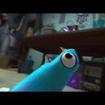 Screaming bird parrot squawk screech GIF Template
