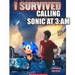 SONIC AT 3AM | CALLING SONIC AT 3:AM | image tagged in i survived | made w/ Imgflip meme maker