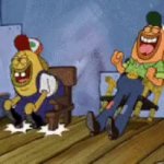 Two Spongebob Cowboys Bitch stfu slapped GIF Template