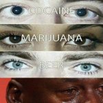 Drug eyes mama crying