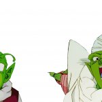 Two Namekians pointing