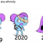 Corona meme | 2020; 2021; 2019 | image tagged in pibby can be any ethnicity | made w/ Imgflip meme maker