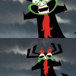 Aku get coal | A CHRISTMAS PRESENT; A LUMP OF COAL | image tagged in dissatisfied aku | made w/ Imgflip meme maker