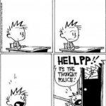 Calvin Hobbes Thought Police meme