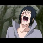 Laughing sasuke template