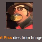 Carl Piss dies from hunger. meme