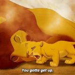 Simba Get Up GIF Template