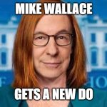 New Doo | MIKE WALLACE; GETS A NEW DO | image tagged in new doo | made w/ Imgflip meme maker