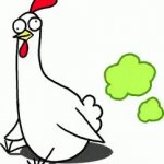 farting chicken GIF Template