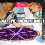 Acala | ACALA - PIE HUB OF POLKADOT | image tagged in funny memes,cryptocurrency | made w/ Imgflip meme maker