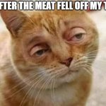 the last bite!!!!! | ME AFTER THE MEAT FELL OFF MY TACO! | image tagged in duh,grumpy cat,cats,funny cats | made w/ Imgflip meme maker