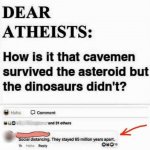Dear atheists meme