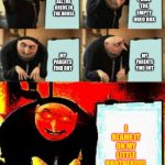 OREO'S | I HIDE THE EMPTY OREO BOX; I EAT ALL THE OREOS IN THE HOUSE; MY PARENTS FIND OUT; MY PARENTS FIND OUT; I BLAME IT ON MY LITTLE BROTHER!!!!! | image tagged in gru's plan extra evil deepfried | made w/ Imgflip meme maker