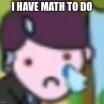 sssssssssaaaaaaaaaaaddddddddddd | I HAVE MATH TO DO | image tagged in sad | made w/ Imgflip meme maker