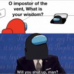 Wisdom from imposta meme