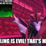 Coincidence, I THINK NOT! | MY DARLING IS EVIL! THAT'S MY PONY! | image tagged in knockout facts,transformers prime,my little pony,transformers | made w/ Imgflip meme maker