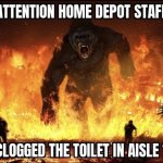 attention home depot