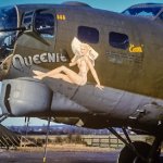 Queenie B-17 WWII nose art