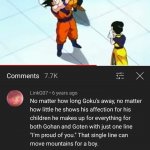 Goku I’m proud of you
