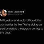 Millionaire charity meme