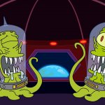 Aliens laughing Simpsons