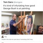 George W. Bush painting meme