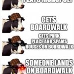 Family Game Night | PLAYS MONOPOLY; GETS BOARDWALK; GETS PARK PLACE AND SPAMS HOUSES ON BOARDWALK; SOMEONE LANDS ON BOARDWALK | image tagged in cow getting cool | made w/ Imgflip meme maker
