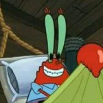 Mr. Krabs in bed