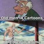 Old men in anime