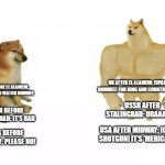 buff doge vs cheems reversed Blank Template - Imgflip