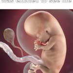 10 Week Fetus | last time someone was excited to see me | image tagged in 10 week fetus | made w/ Imgflip meme maker