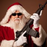 Santa with a gun template
