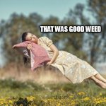 weed | THAT WAS GOOD WEED | image tagged in weed | made w/ Imgflip meme maker