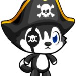 Pirate husky dog