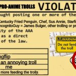 no troll violation