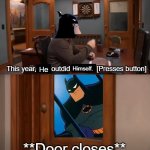 Ron Swanson automatic door scene (blank) | Clark; He; Himself. He; He | image tagged in ron swanson automatic door scene blank,batman and superman,batman,memes | made w/ Imgflip meme maker