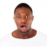 Shocked black man