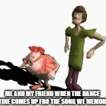 image title | ME AND MY FRIEND WHEN THE DANCE ROUTINE COMES UP FRO THE SONG WE MEMORIZED | image tagged in gifs,funny,scooby doo,jimmy neutron | made w/ Imgflip video-to-gif maker