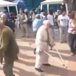 Old man cane dance GIF Template