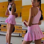 Dua Lipa short skirt