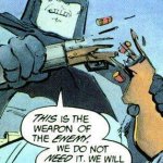 Batman weapon of the enemy breaks gun