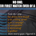 They dads sweaten | NO ONE:
DADS DURING THEIR FIRST MATCH EVER OF A SHOOTING GAME: | image tagged in nasus how do i play,sweaty | made w/ Imgflip meme maker