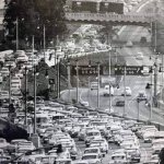 Los Angeles traffic jam 1950s meme