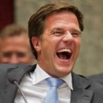 Mark Rutte laughing