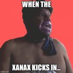 when the xanax kicks in... | WHEN THE; XANAX KICKS IN... | image tagged in when the xanax kicks in | made w/ Imgflip meme maker