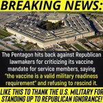 Pro-vaccine Pentagon meme