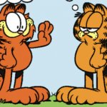 Garfield and his doppelganger, Grafield template
